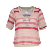Fuchsia Thalassa T-Shirt Top Amélie & Amélie , Pink , Dames