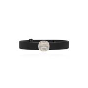 Leren armband Salvatore Ferragamo , Black , Heren