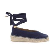 Handgemaakte Ballerina Espadrilles met Lint Castañer , Blue , Dames