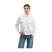 Wit Overhemd Lange Mouw Jijil , White , Dames