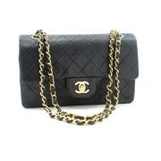 Pre-owned Leather chanel-bags Chanel Vintage , Black , Dames