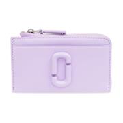 Leren portemonnee met logo Marc Jacobs , Purple , Dames