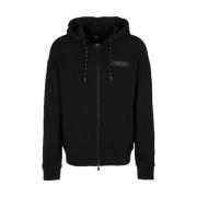 Zwarte Hoodie met Logo Aw23 Armani Exchange , Black , Heren