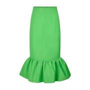 Groene Taffeta Midi Rok Nina Ricci , Green , Dames