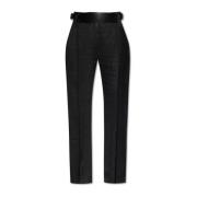 Linnen broek Salvatore Ferragamo , Black , Dames