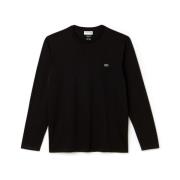 Zwarte shirt met lange mouwen en regular fit Lacoste , Black , Heren