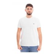 Heren Crew Neck T-Shirt Lacoste , White , Heren