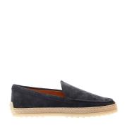 Blauwe Suède Loafer Schoenen Tod's , Blue , Dames