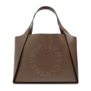 Logo Tote Shopper Tas Stella McCartney , Brown , Dames