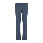 Blauwe Katoen Elastaan Broek Ss24 Armani Exchange , Blue , Heren