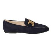 Marineblauwe Suède Loafers Tod's , Blue , Dames