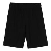 Zwarte Wafel Gebreide Shorts Blue Sky Inn , Black , Heren