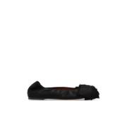 Satin Ballet Flats Lanvin , Black , Dames