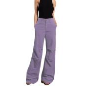 Lila Wijde Broek voor Vrouwen 3X1 , Purple , Dames