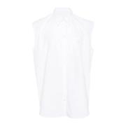 Witte Mouwloze Shirt Helmut Lang , White , Dames