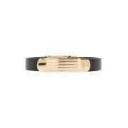 Leren armband Salvatore Ferragamo , Black , Heren