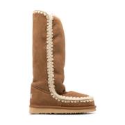 Bruine Eskimo Shearling Laarzen Mou , Brown , Dames