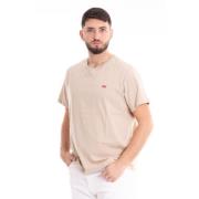 Heren Original Housemark T-shirt Levi's , Beige , Heren