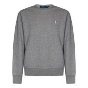 Melange Grijs Crewneck Sweatshirt met Pony Borduursel Ralph Lauren , G...