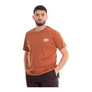 Korte Mouw Ruston Heren T-shirt Dickies , Brown , Heren