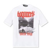 T-shirt met logo Dsquared2 , White , Heren