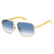 Striped Beige Gold/Blue Shaded Sunglasses Eyewear by David Beckham , Y...