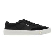 Leren Sneakers met Suède Detail Dior , Black , Heren