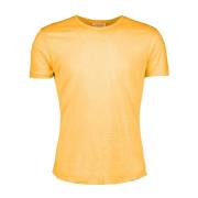 Slim Fit Ronde Hals T-shirt Orlebar Brown , Orange , Heren