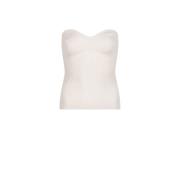 Gebreide Bustier Top Dante 6 , Beige , Dames