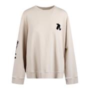 Dragon Geborduurde Oversized Sweatshirt Nanushka , Beige , Dames