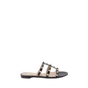 Studded Slide Sandals Valentino Garavani , Black , Dames