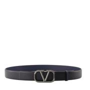 Omkeerbare VLogo Riem Valentino Garavani , Black , Heren