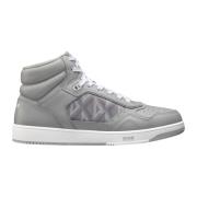 Hoge Diamant Sneakers Vrouwen Leer Dior , Gray , Dames