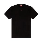 Geborduurd Logo Basic T-shirt Diesel , Black , Heren