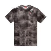 Gedrukt T-shirt Stamp Q02 Diesel , Gray , Heren