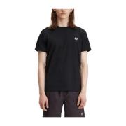 Klassiek Laurel Logo T-shirt Fred Perry , Black , Heren