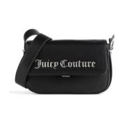 Zwarte Crossbody Tas met Voorlogo Juicy Couture , Black , Dames