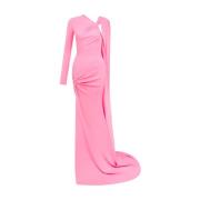 Asymmetrische Lange Jurk David Koma , Pink , Dames