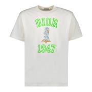 Casual Bobby T-shirt met Logo Borduursel Dior , White , Heren