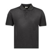 Cassandre Polo Shirt Saint Laurent , Gray , Heren