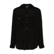 Zwarte Klassieke Hoodie Shirt Emporio Armani , Black , Heren