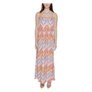 Chique Maxi Jurk AOP Only , Multicolor , Dames