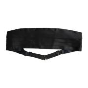 Luxe Zijden Cummerbund voor Mannen Dolce & Gabbana , Black , Heren