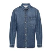 Denim overhemd Sadamon Samsøe Samsøe , Blue , Heren