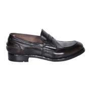 Zwarte Leren Loafer Schoenen Officine Creative , Black , Heren