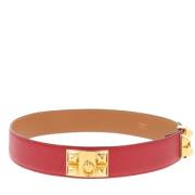 Pre-owned Leather belts Hermès Vintage , Red , Dames