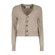 V-hals Kasjmier Vest Ami Paris , Beige , Dames