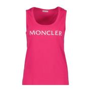 Logo Tanktop Moncler , Pink , Dames