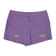 Casual Logo Shorts met Zakken Off White , Purple , Heren