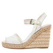 Pre-owned Leather sandals Prada Vintage , White , Dames